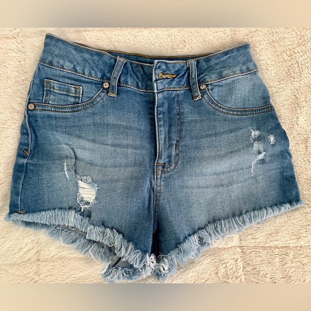 HIGH WAIST DENIM SHORTS SIZE 0